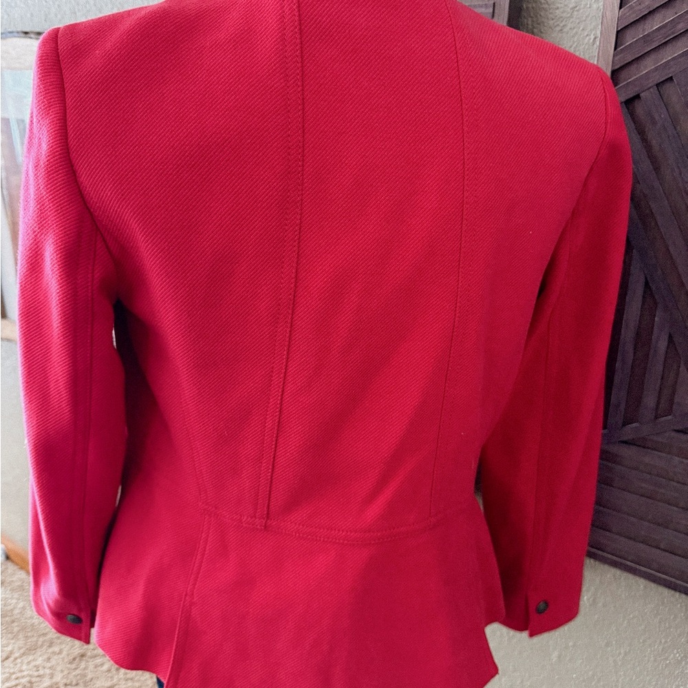 Talbots Women's Red Double-Breasted Jacket Size 8 - image 4
